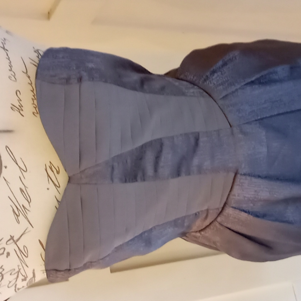 Bcbgeneration Formal Strapless Gray Metallic Shor… - image 3